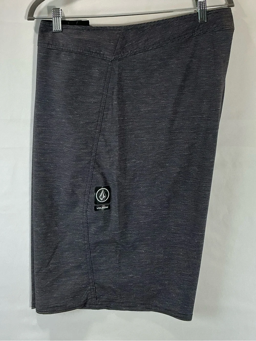 Volcom Striped Board Shorts Size 38 Gray Black Surf Swim Shorts
